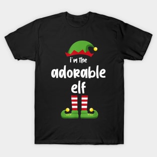 I'm The Adorable Elf Family Matching Christmas Pajama Gifts T-Shirt